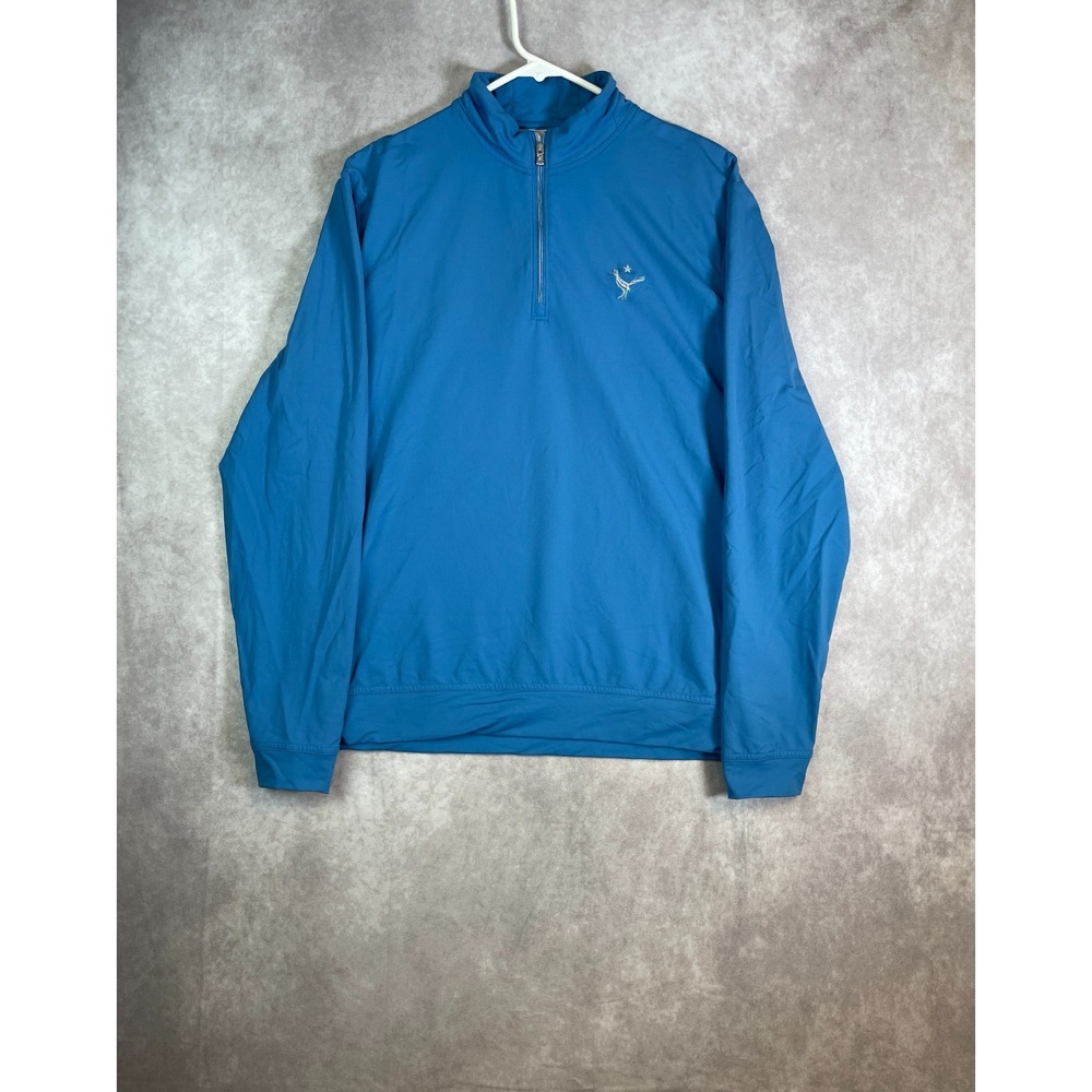 Johnnie O Performance 1/4 Zip Pullover Mens Medium Blue Golf Stretch Sweatshirt